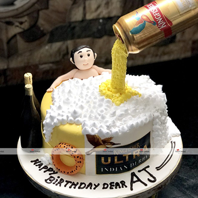 "Beer Pool Fondant Cake -3 Kg  (The Bread Basket) - Click here to View more details about this Product